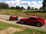My 2 red devils a 2007 zx10r Ninja..........it will do 185MPH I promise