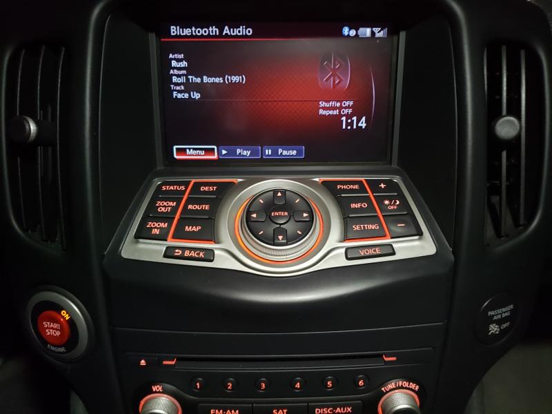 OEM infotainment system and GT-R start button