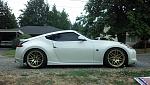 forgestar f14 rims 
nismo s-tune sideskirts 
swift springs 
ichiba spacers