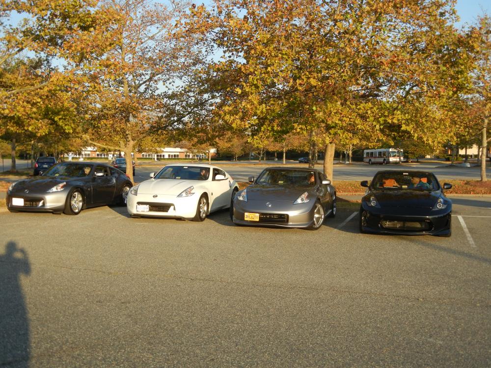 Group shot at cars and coffee Williamsburg, VA