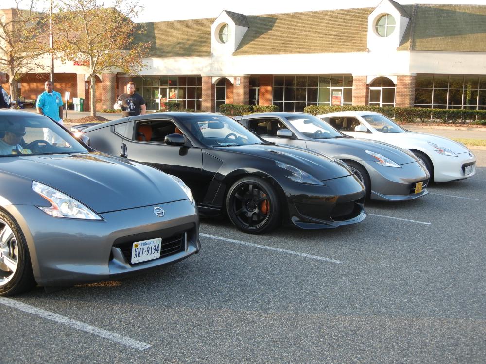 Group shot at cars and coffee Williamsburg, VA