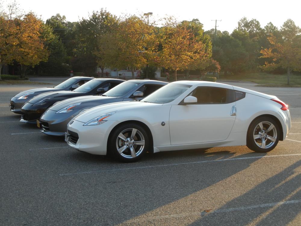 Group shot at cars and coffee Williamsburg, VA