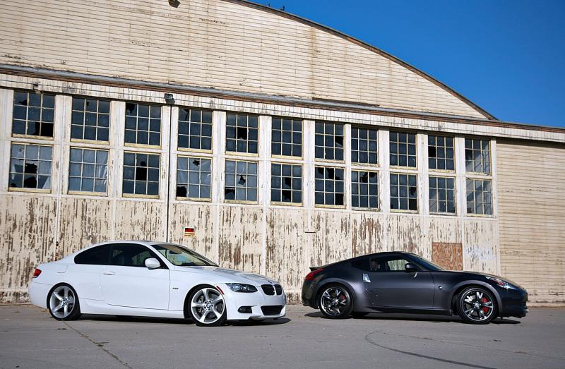 My 40th Z with my buddy's clean 335i M-Sport