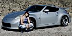 Ms. Breezy Aliyas on Transmountain HWY in El Paso with the 370z NISMO. Here she's wearing a Shutterjock cap. (Photo by G. A. Volb/Shutterjock)