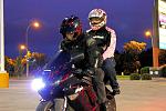 me and the gf out for a ride on my 08 zx6r