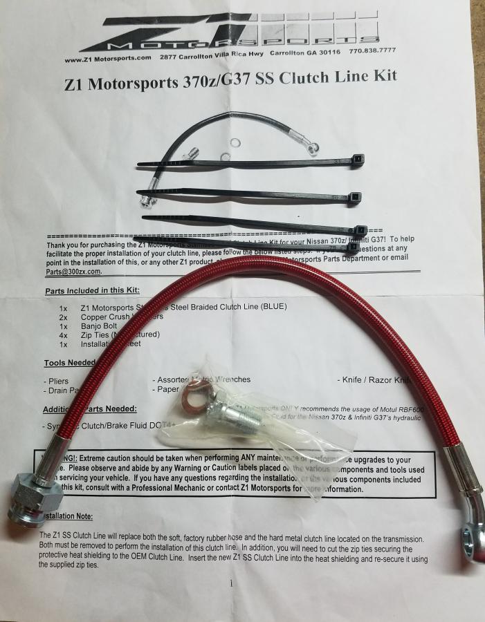 Z1 Steel Braided Clutch Line - Pending Install