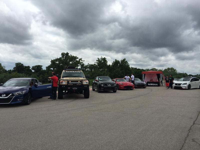 Nissan's set up for the show