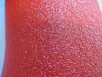 Stillen long tubes, red crinkle powdercoat - closeup
