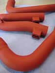 Stillen long tubes, red crinkle powdercoat