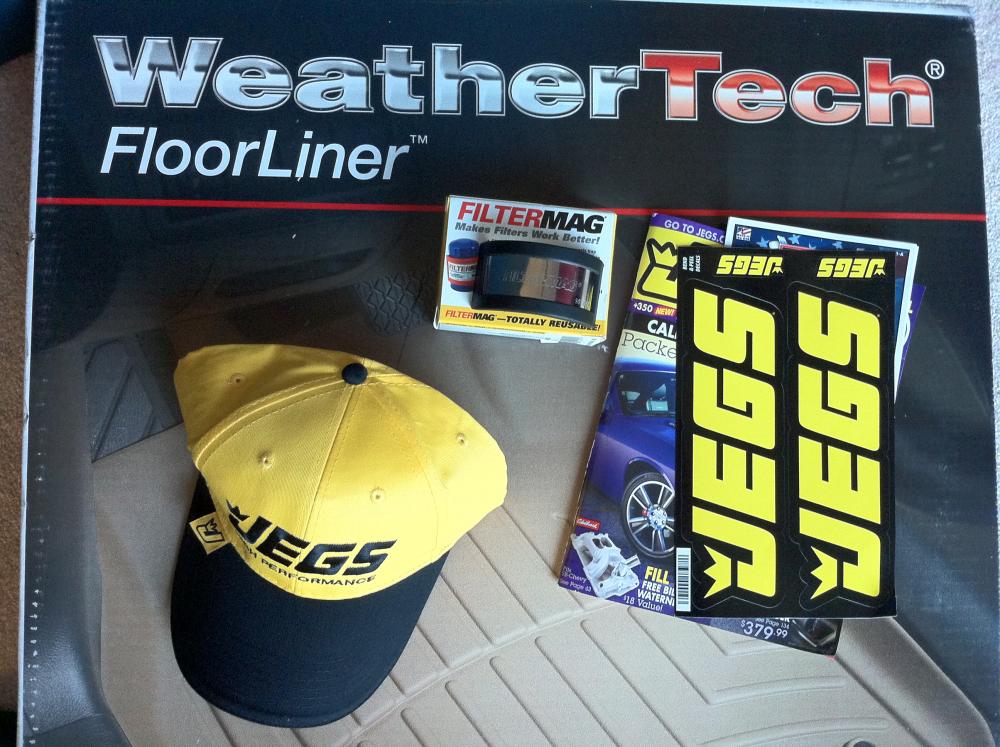 New toys arrived today.
JEGS sent a free hat and stickers...
Ummm thanks?
Hard to pick on them though. Great prices and fast shipping.