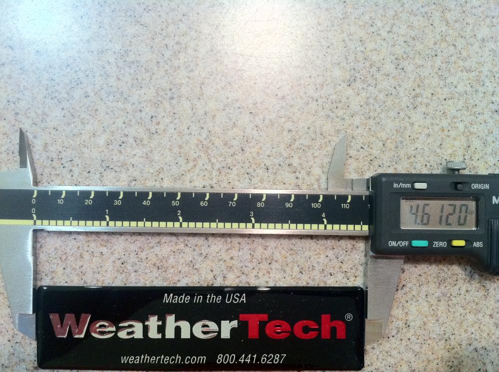 WeatherTech Logo Outer Measurement
