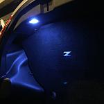 LED Interior lights upgrade. Sorry the picture was flipped on its side. This light looks blue but it's bright white.