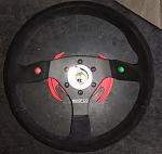 7AT shift buttons installed into a Sparco steering wheel
