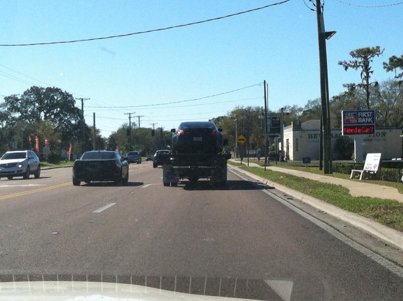 My Z being towed to Nissan