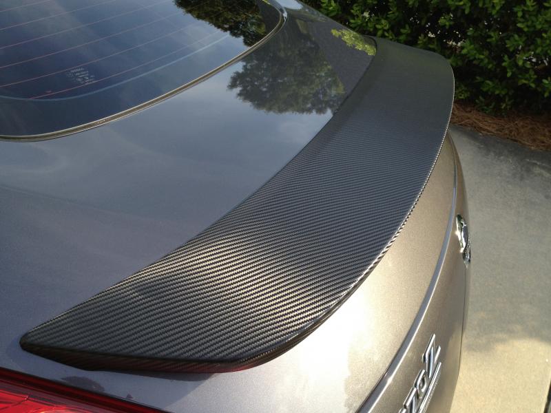 3M Dinoc CF wrap rear spoiler.